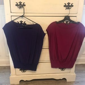 Lot of 2 - Express banded bottom dress shirts  XS